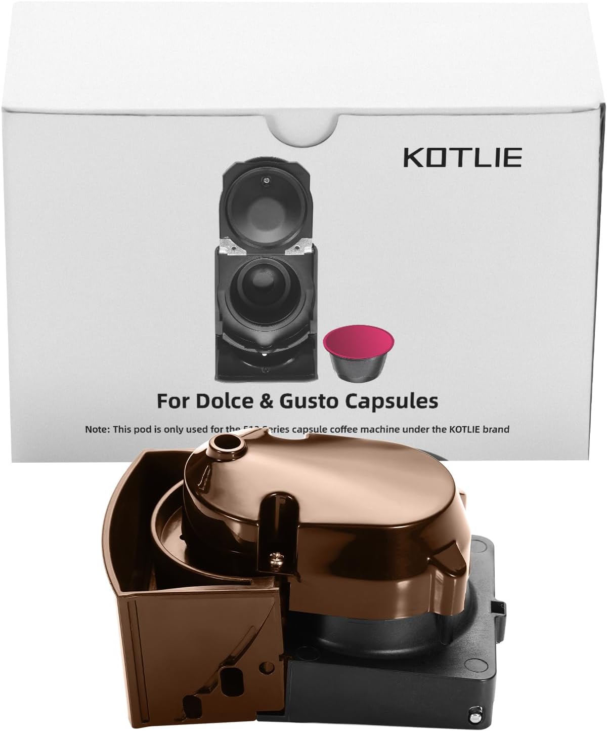KOTLIE Coffee Pod Capsule Coffee Machine Accessory for Dolce Gusto(Brown)