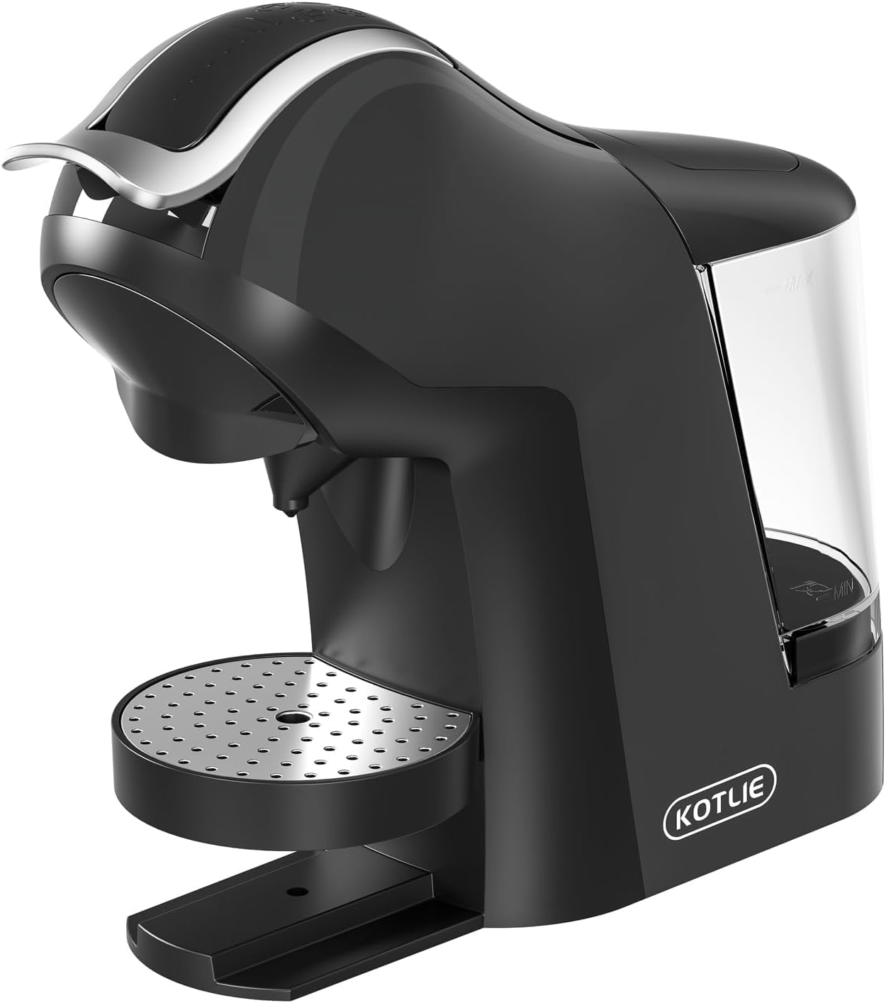 KOTLIE 308A Espresso Machine that makes milk froth,Single-Serve Coffee Maker for Kcup/Nespresso Original/Dolce Gusto/Starbucks Tea and Milk Capsules/Coffee Powder/illy 44mm ESE,19Bar,Cold&Hot brew