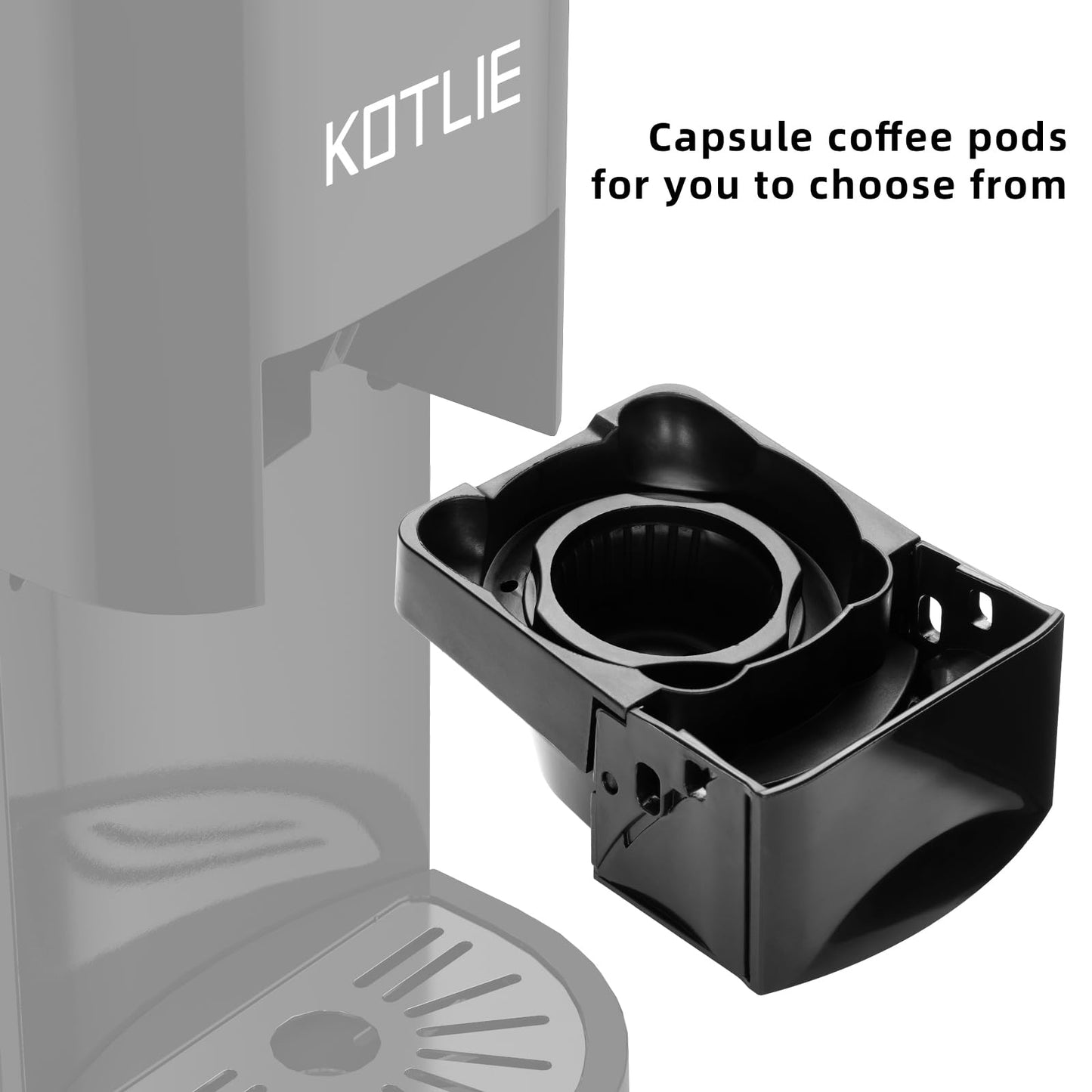 KOTLIE Coffee Pod Multi Capsule Coffee Machine Accessories for nespresso(Black)