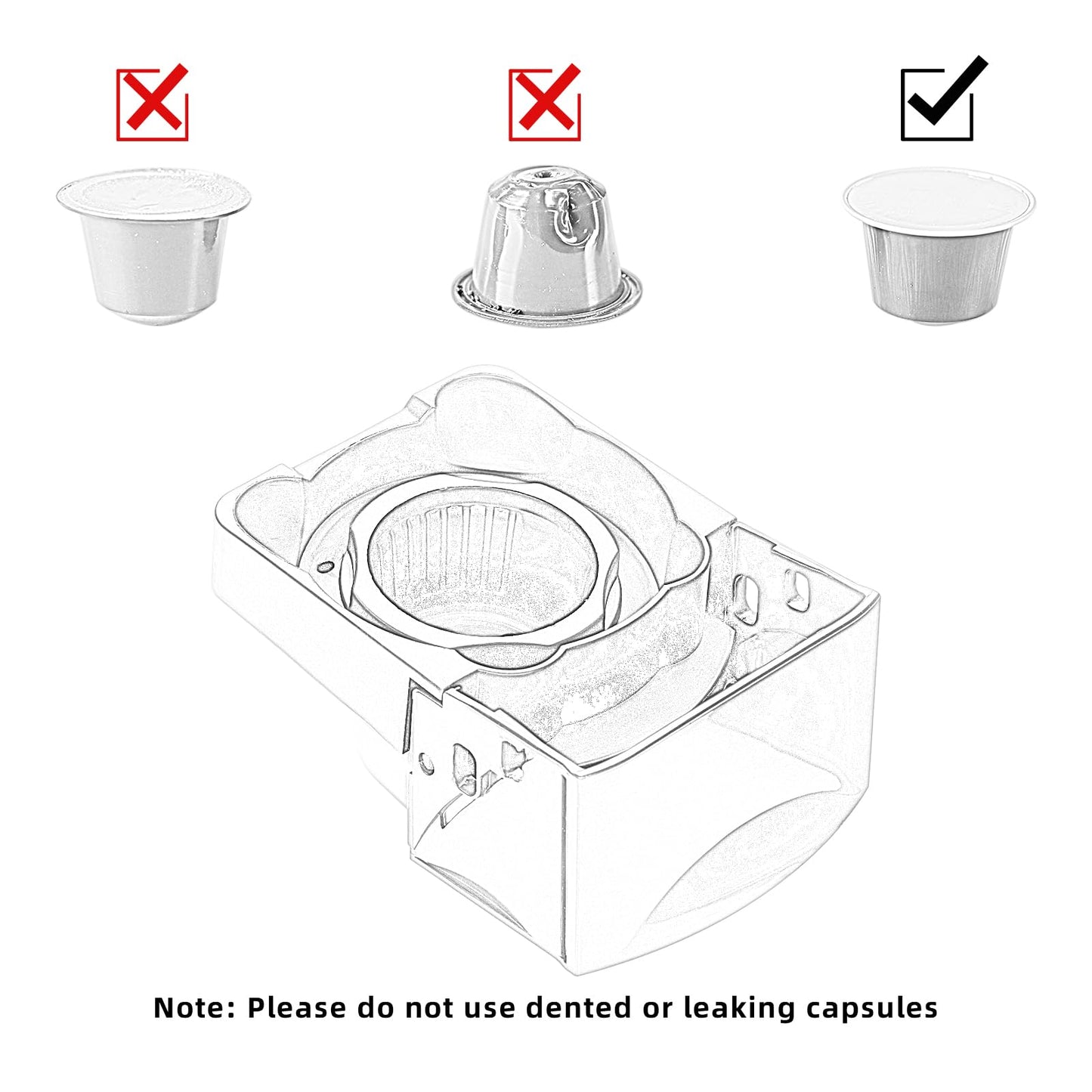 KOTLIE Coffee Pod Multi Capsule Coffee Machine Accessories for nespresso(Black)