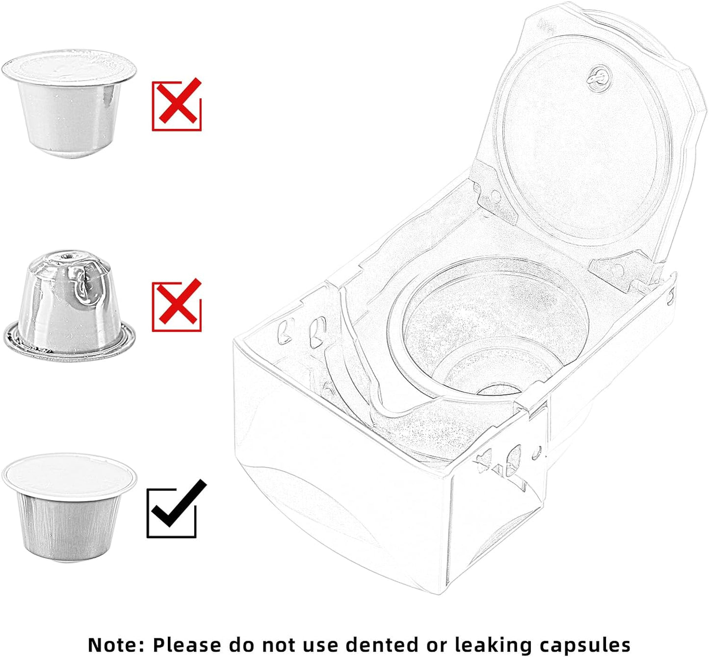 KOTLIE Coffee Pod Capsule Coffee Machine Accessory for Dolce Gusto(Brown)