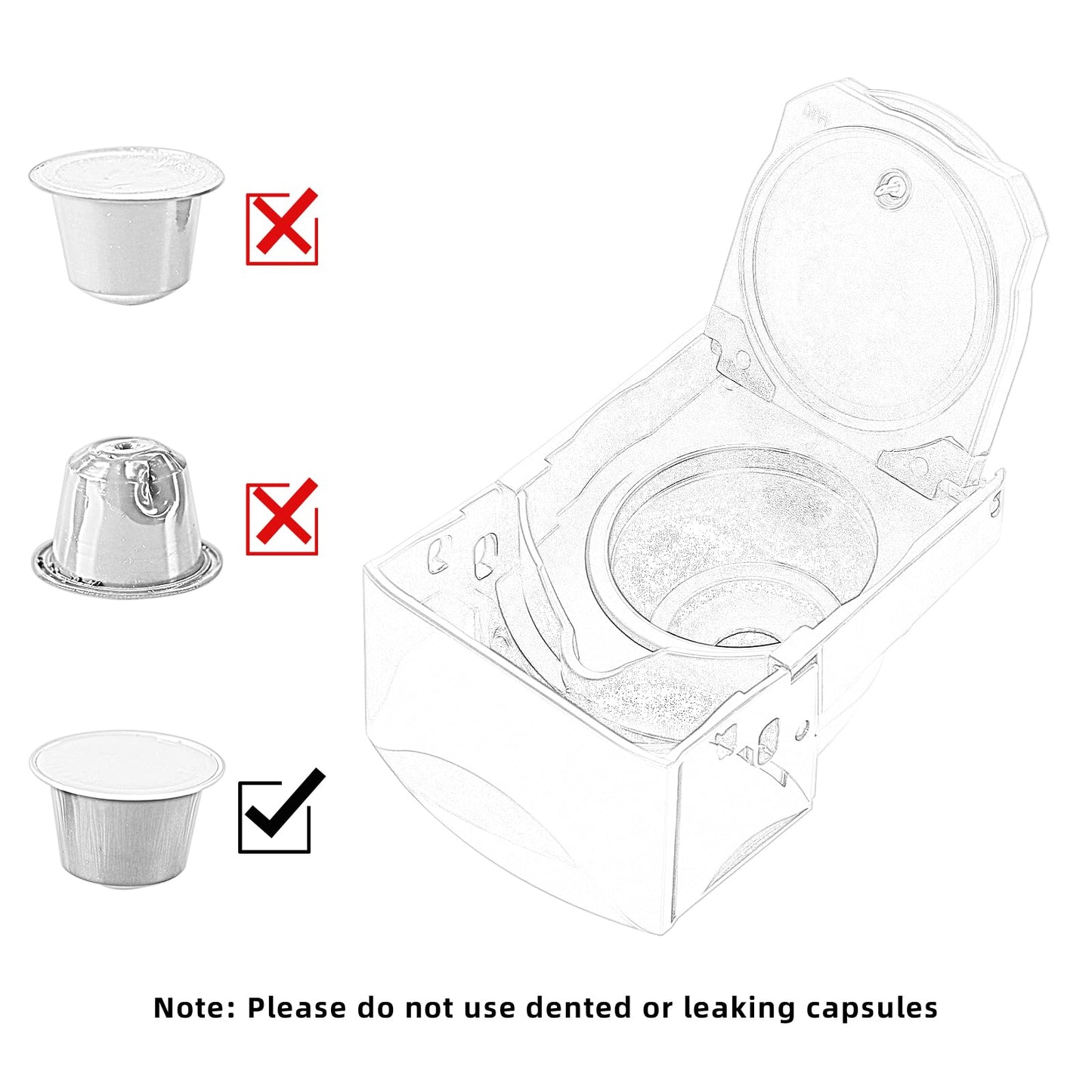 KOTLIE Coffee Pod Multi Capsule Coffee Machine Accessories for nespresso(Black)