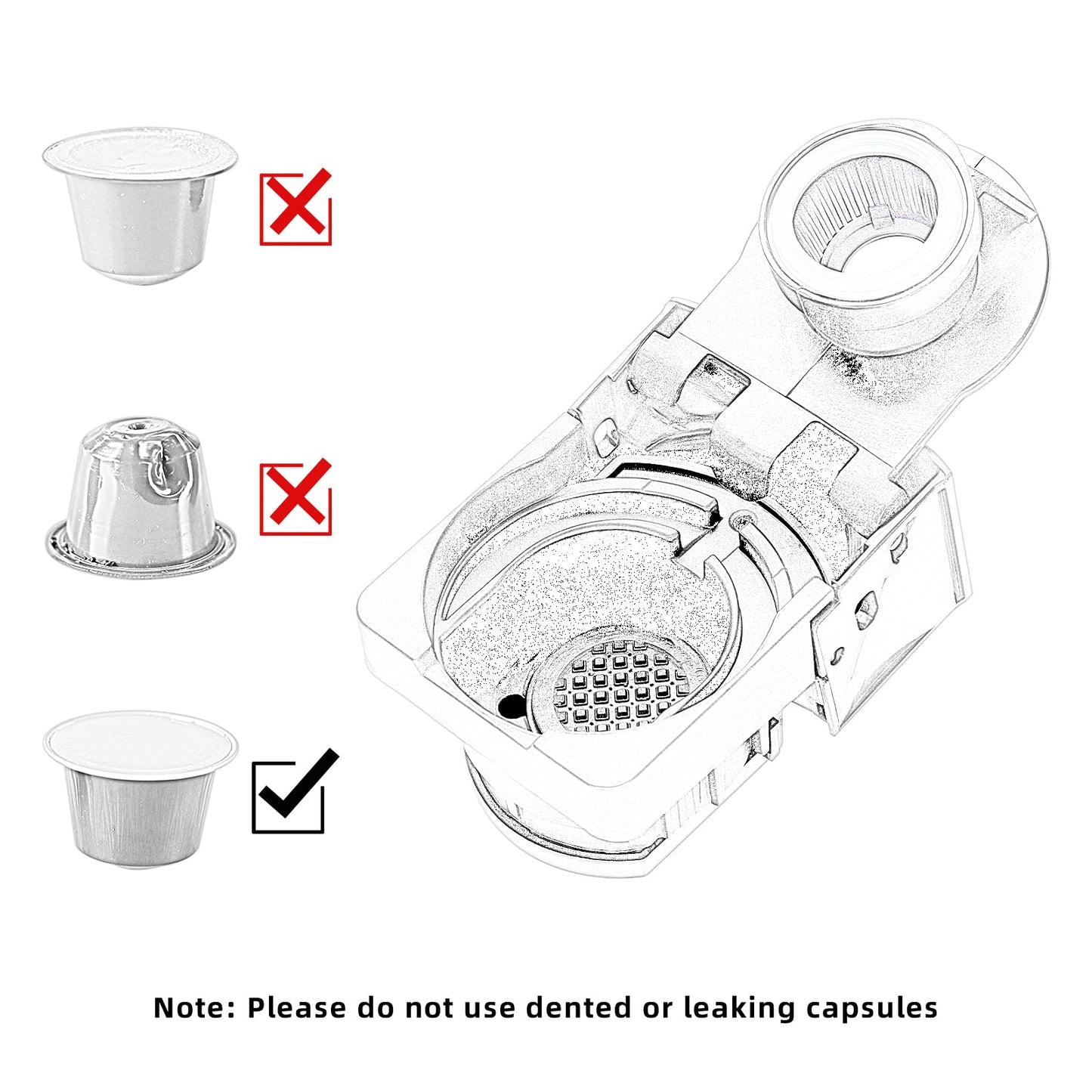 KOTLIE Coffee Pod Multi Capsule Coffee Machine Accessories for nespresso(Black)