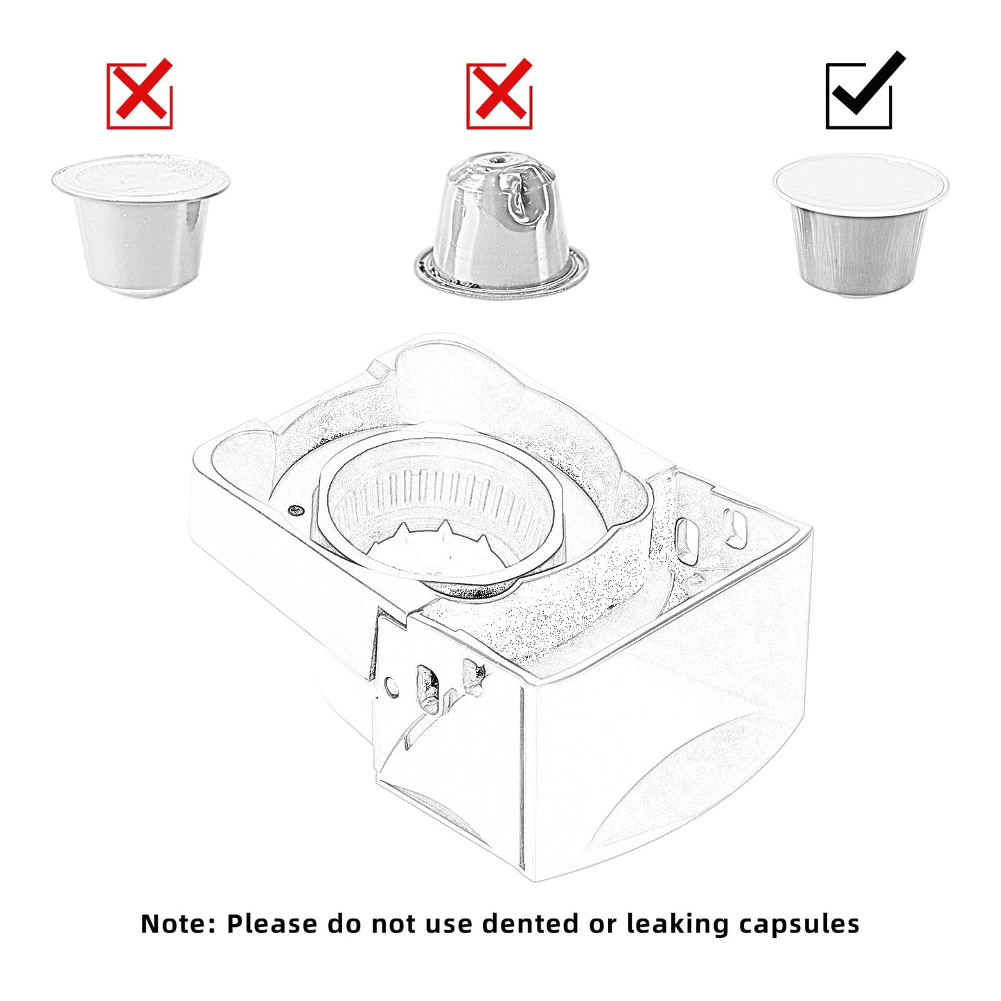 KOTLIE Coffee Pod Multi Capsule Coffee Machine Accessories for nespresso(Black)