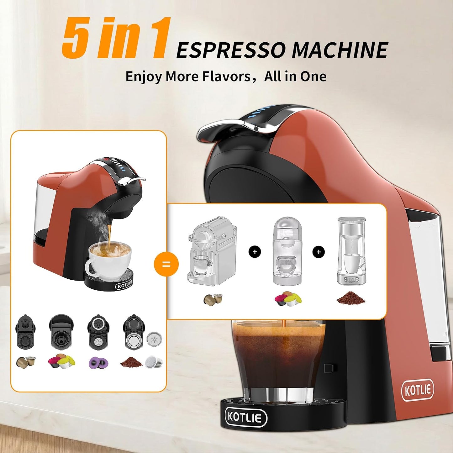 KOTLIE 308 Multi-Capsule Coffee Machine